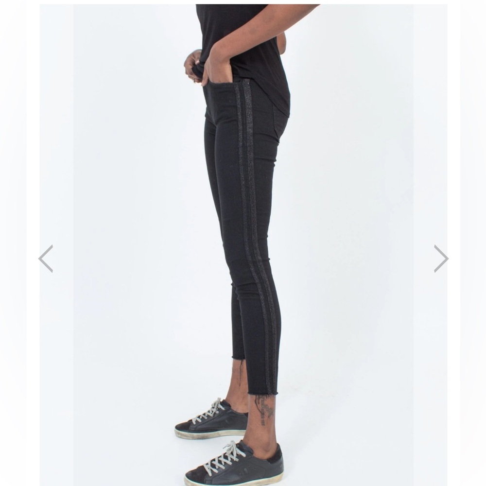 Mother Hw Looker Ankle Fray With Racer Stripe Jeans